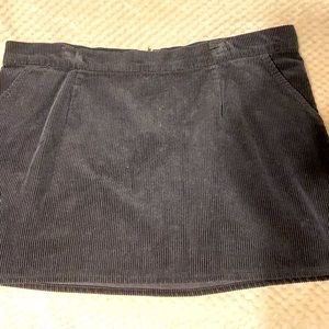 Corduroy mini skirt.